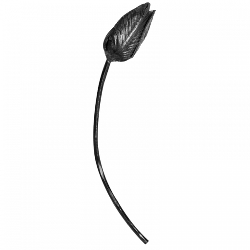 [K50.189] Decorative steel flower H275 x L105 mm