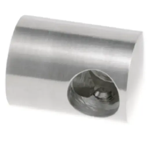 [i02.0312.4XP] Šķērstieņa turētājs slēgtais (labais) d12mm D22 H20, AISI 304, pulēts