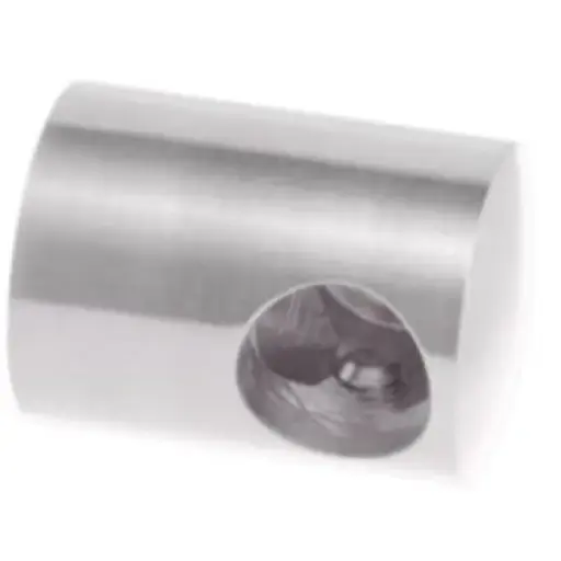 [i02.0212.4XP] Šķērstieņa turētājs slēgtais (kreisais) d12mm D22 H20, AISI 304, pulēts