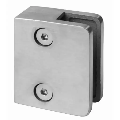 [i01.6050.6XS] Glass clamp 60x50x28mm, Satin (AISI 316) 