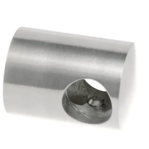 [i02.0012.4XS] Crossbar holder, d12mm, for flat surface AISI304 satin