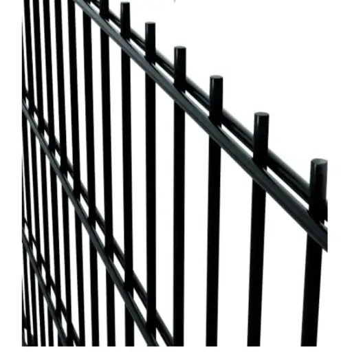 [2D.868.1030.9005] 2D Paneļu žogs 8/6/8mm, H1030mm (200x55mm), RAL9005