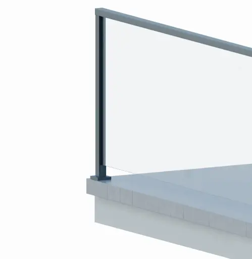 [A31.SLOT.R10] Aluminium post 55x50cm, right (RAW)