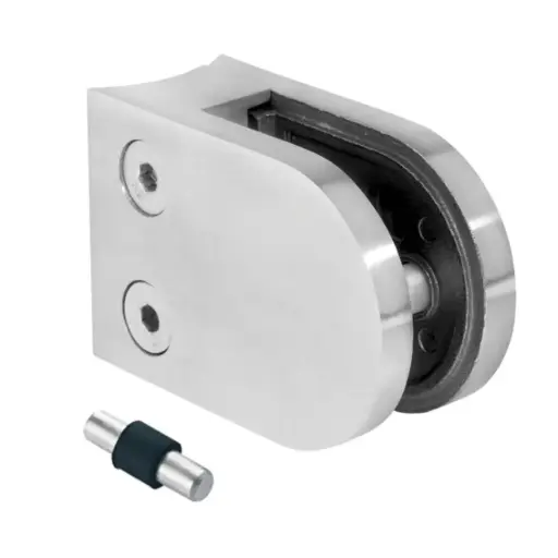 [i01.63D2.4BS] Стеклодержатель d42,4mm, 63x45x30mm AISI 304, шлифованный