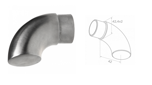 [i11.1101.4BS] Gala korķis 42,4x2 H42 AISI 304, Satin