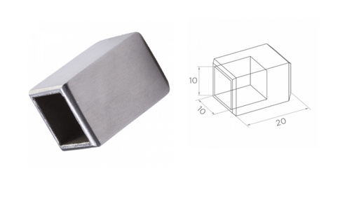 [i11.1910.4US] Flat end cap  d10x10 H20 AISI 304, Satin