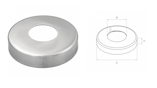 [i23.1040.4CS] Nosegvāks 48,3 D105 H20 t1 AISI 304