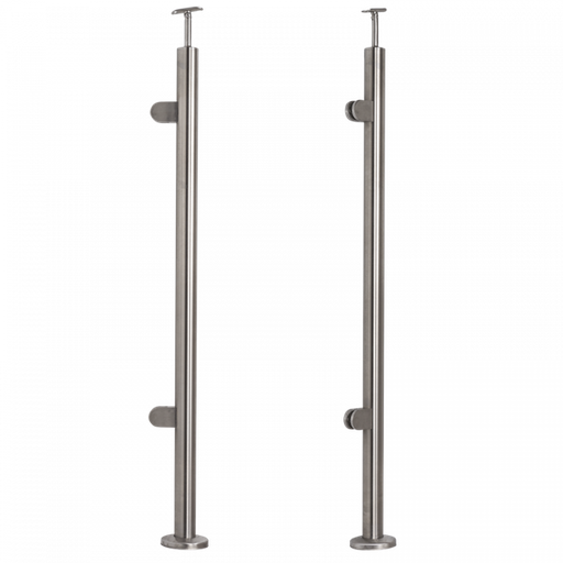 [i31.1896.4BS] INOX Stikla Margu statnis, kresajā pusē 2 stikla turētāji, D42,4 H1060 AISI 304