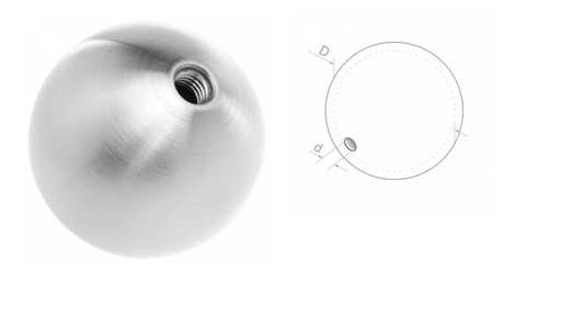 [i12.05M8.4US] End ball D50 M8 AISI 304