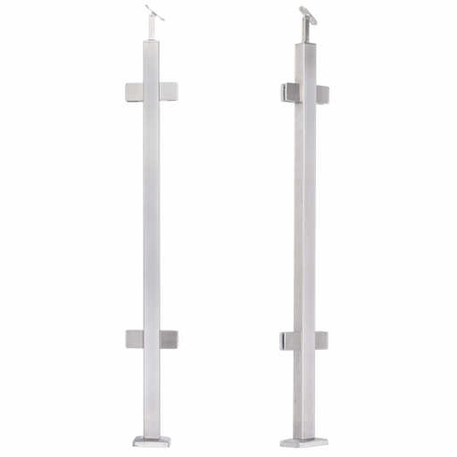 [i31.2469.4ES] INOX Stikla Margu statnis, ar 4 stikla turētājiem,  40x40 H1060mm, AISI 304