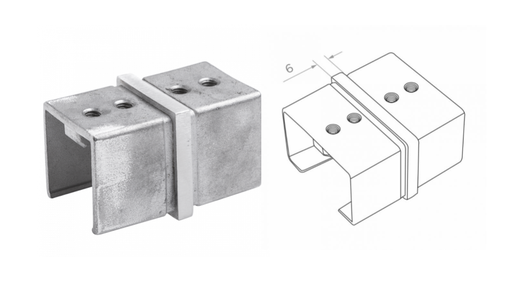 [i52.1003.4XS] Savienotājs 40x40x1,5 h6 AISI 304