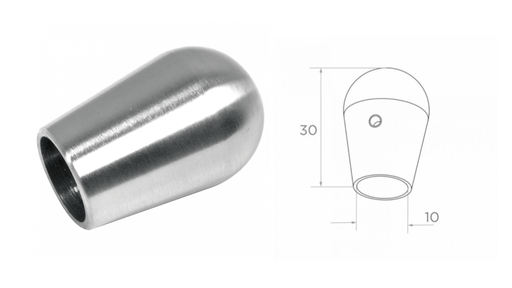 [i11.1810.4US] Gala korķis d10 h30 AISI 304