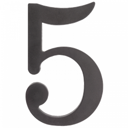 [64.125 64.135] Plastmasas cipars &quot;5&quot; melns/brūns 180 mm