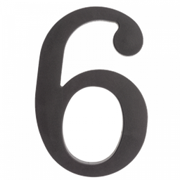 [64.126 64.136] Plastmasas cipars &quot;6&quot; melns/brūns 180 mm