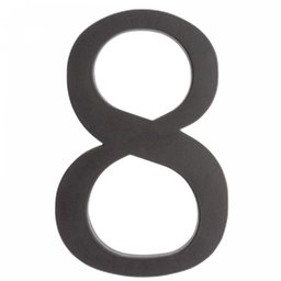 [64.128 64.138] Plastmasas cipars  &quot;8&quot; melns/brūns 180 mm