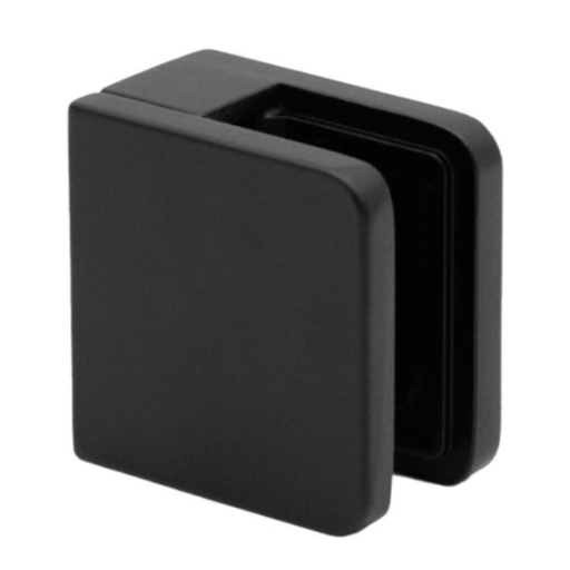 [i01.45K1.ZXM.9005] Glass clamp 45x45x26mm, zamak + RAL9005