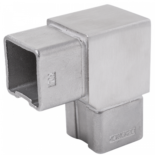 [i13.1102.4ES] Margu savienotājs, ceļgals 40x40 mm H45mm AISI 304