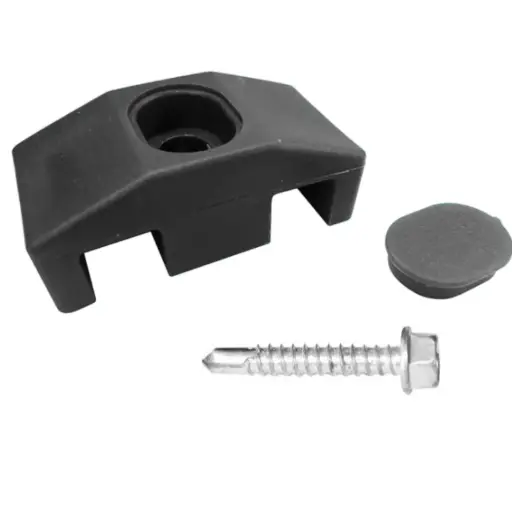 [BSTP.CFPP407016/S] Clamp for panel fences, polyamide, RAL7016 with screw