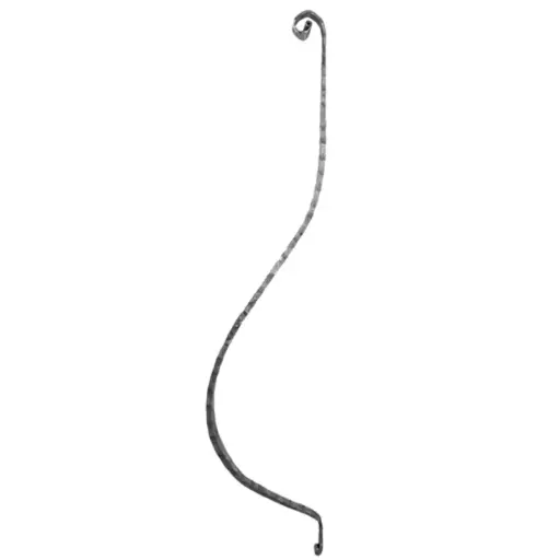 [K20.148] Arched Forged Steel Baluster 50x10mm H850xL185mm