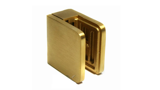 [i01.45K1.4XS.GOLD] Glass clamp 45x45x27mm, AISI 304 + PVD Gold