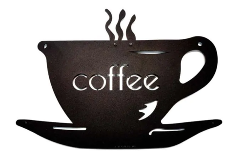 [D14.005] Kafijas krūze - metāla sienas dekorācija 360 x 500 mm