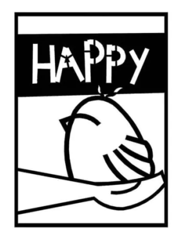 [D14.007] Happy - metal wall decoration 700 x 500 mm