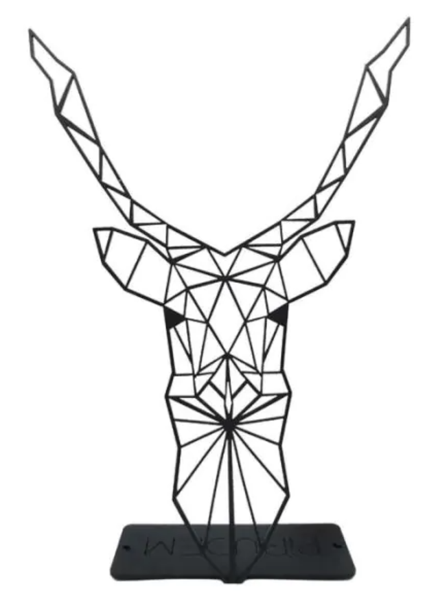 [D14.050] Briedis - metāla ornaments 300x200x2 mm