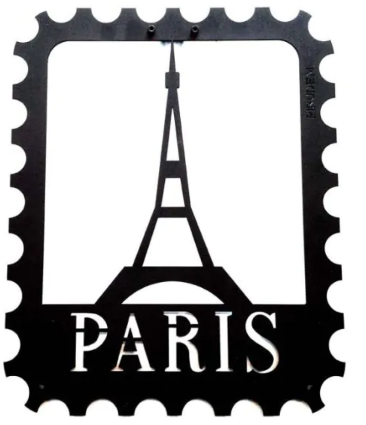 [D14.021] Parīze - metāla sienas stiprinājums 370x300x2 mm
