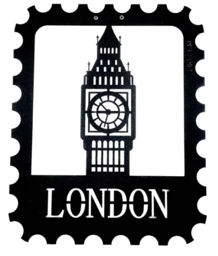 [D14.023] LONDON - metal wall decoration 370x300x2 mm