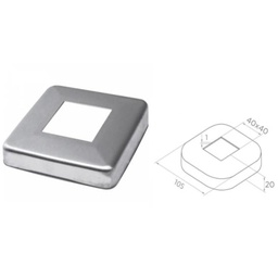 [i23.09E3.4ES] Nosegvāks 40x40, D105x105, H20 ,t0.8mm, AISI 304