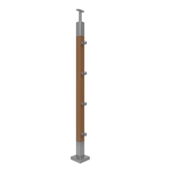 Wood railing post 40x40x970mm ( Dark tone )