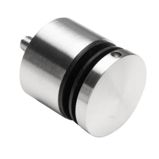 [i01.5013.4XS] Punktveida stikla turētājs d50mm, M10, AISI 304 slīpēts (8-17.52mm)