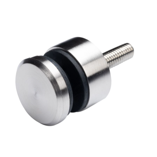 [i01.3000.4XS] Punktveida stikla turētājs d30mm, M8, AISI304 slīpēts (6-12mm)