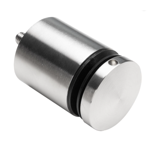 [i01.5015.4XS] Punktveida stikla turētājs d50mm, M10, AISI 304 slīpēts (8-17.52mm)