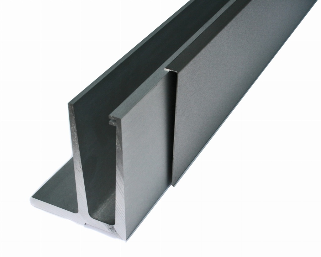 [i04.2508.AXS] Cubierta para perfil de aluminio - 2,5m, Satin