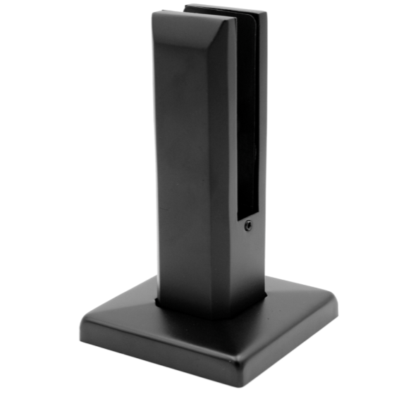 [i04.1822.4XM] Stikla turētājs h182 50x50mm, stiklam t12 - 17,52mm, AISI 304 RAL9005