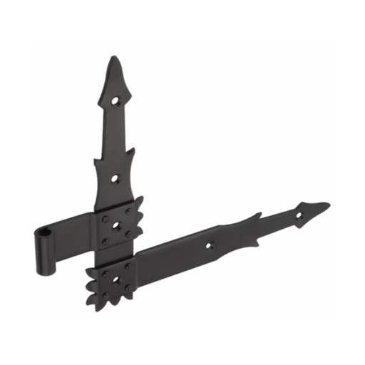 Angled hinge black D9 x H220 x L295 x 2.8 mm (Left)