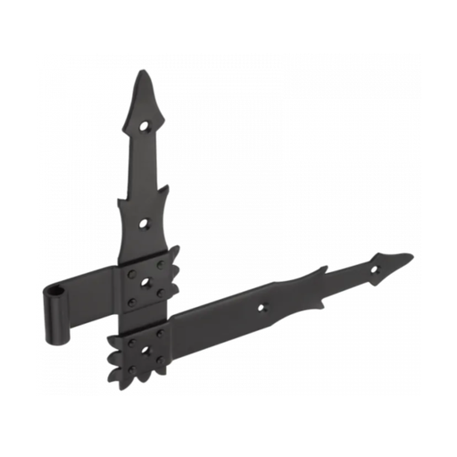 Angled hinge black left/ right D9 x H220 x L295 x 2.8 mm