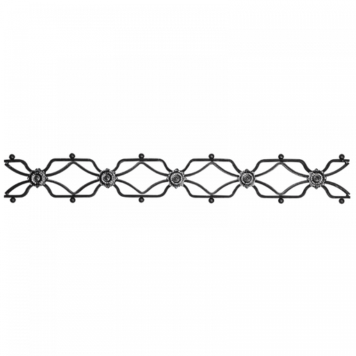 [K13.091] Forged steel rosette 16x8 mm H135xL950 mm