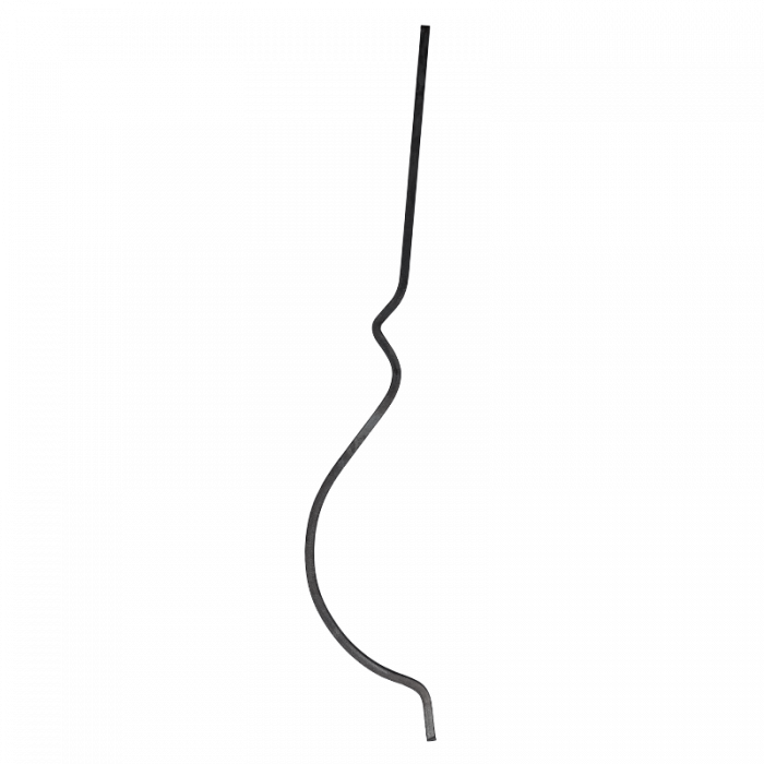 [K20.003] Балясина кованая изогнутая 12x12 mm H950 x L125 mm