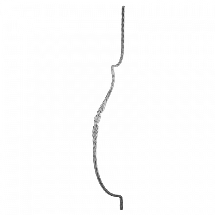 [K20.102] Балясина кованая изогнутая 12x12 mm H950 x L210 mm