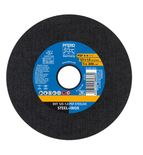 [PF.61721100] PFERD Griezējdisks 125x1mm ( inox & metālam )