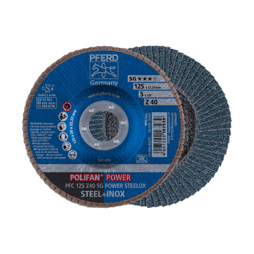[PF.67744125] PFERD Flap Disc 125x22mm P40 ( inox & steel )
