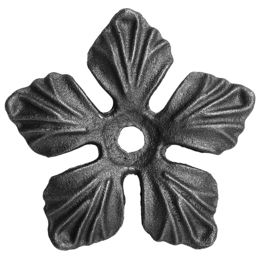 [K52.132] Forged decorative steel - flower D90 x 3 mm hole 8 mm