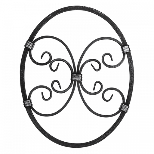 [K13.006] Forged rosette 12x12 mm 12x6 mm H375 x L300 mm