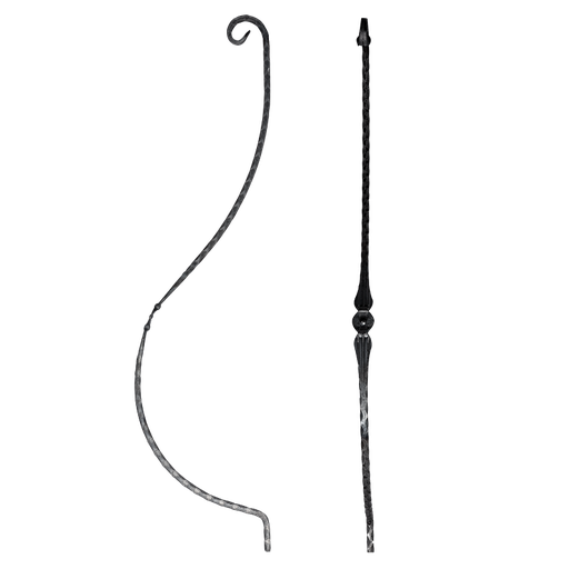 [K20.105] Izliekts Statnis 12x12 mm H950 x L230 mm