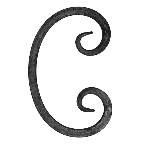 [K10.304] C decorativo elemento 12x12 mm H190 x L123 mm