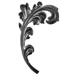 [K51.126] Dekoratīvā lapiņa ( labā ) H230 mm x L135 mm x 2 mm