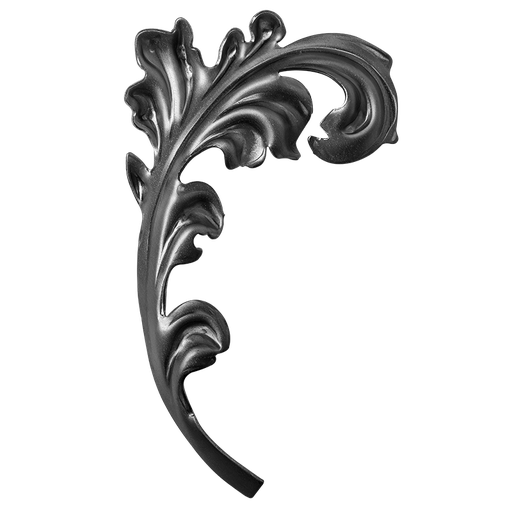 [K51.126] Dekoratīvā lapiņa ( labā ) H230 mm x L135 mm x 2 mm