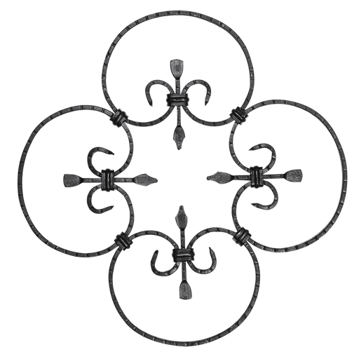 [K13.020] Forged rosette 10x5 mm H380 x L380 mm